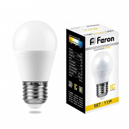 Лампа светодиодная LB-750 (11W) 230V E27 2700K G45