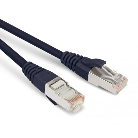 Патч-корд PC-LPM-STP-RJ45-RJ45-C5e-1M-LSZH-BK F/UTP, экранированный, Cat.5е, LSZH, 1 м, черный