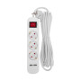 Удлинитель STANDARD 3 гнезда, 5м, 3х1,0мм², с/з, с выключателем, 2 USB, белый