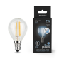 Лампа светодиодная Black LED Filament Шар E14 7W 580lm 4100K step dimmable