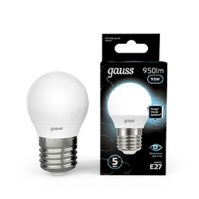 Лампа светодиодная LED Globe E27 9.5W 4100K