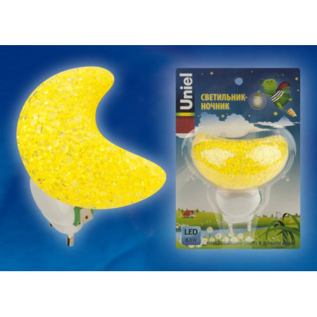Светильник-ночник DTL-309-Месяц/YELLOW/1LED/01W выключатель на корпусе.