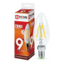 Лампа светодиодная LED-СВЕЧА-deco 9Вт 230В Е14 6500К 810Лм прозр