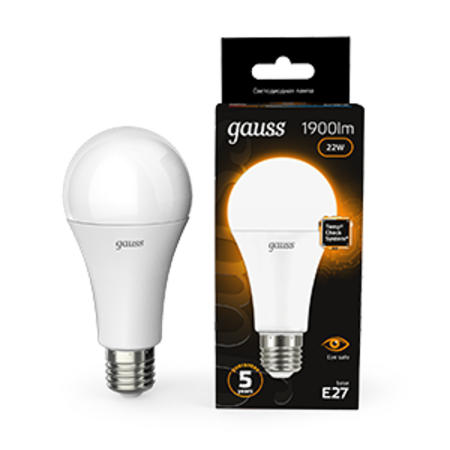 Лампа светодиодная Black LED A70 22W E27 1560lm 3000K
