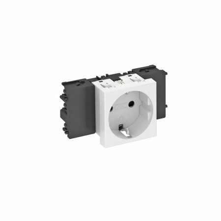Розетка одинарная 0° Modul45connect с з/к, 250 В, 16A (белый) (STD-D0C RW1)