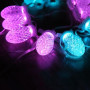 Ггирлянда " шишки в яичной упаковке" 10 RGB диодов ,   CL56   длина 4 м, шнур 2м, IP20