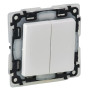 Valena LIFE DIY Белый Выключатель 2-х клавишный 10А 250В (IP44)