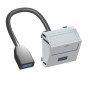 Мультимедийная рамка USB 3.0 A-A Modul45 (серебристый) (MTS-U3A F AL1)