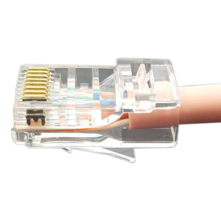 PLEZ-8P8C-U-C6-100 Разъем легкой оконцовки RJ-45 (8P8C) под витую пару, категория 6, универсальный  (100 шт.)