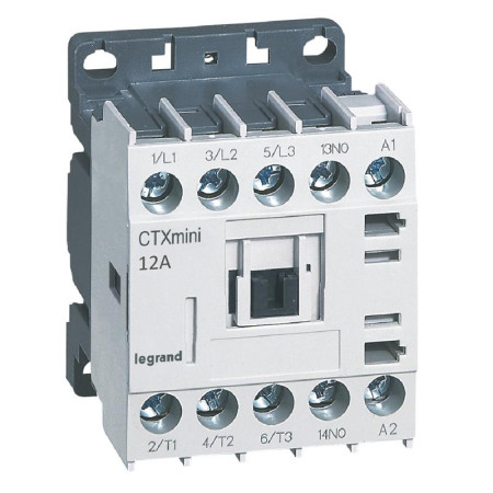 Контактор CTX3 Мини 3P 12A 1но ~24В