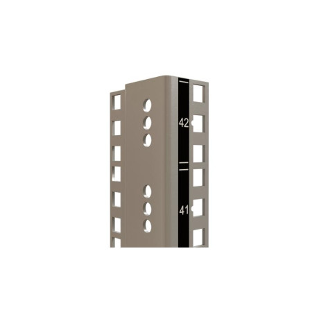 CTRM19-27U-RAL7035 19'' монтажный профиль высотой 27U с маркировкой юнитов, для шкафов TTR, TTB