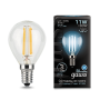 Лампа светодиодная Black LED Filament Шар E14 11W 750lm 4100K