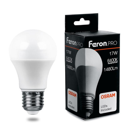 Лампа светодиодная .PRO LB-1017 Шар E27 17W 6400K OSRAM LED
