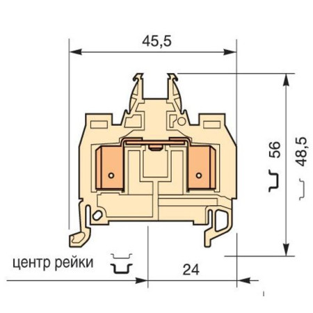 Клемма D4/8.ADO.NF ADO 4мм.кв.