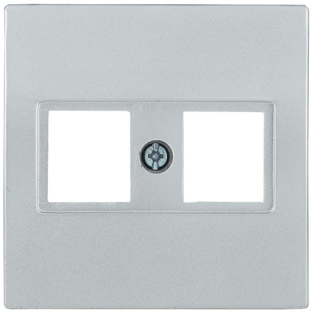 НK45-2-БС Накладка 2-ая RJ45 Cat5e BOLERO серебряный