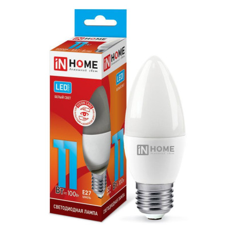 Лампа светодиодная LED-СВЕЧА-VC 11Вт 230В Е27 4000К 990Лм