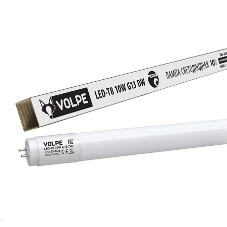 Лампа светодиодная LED-T8-10W/DW/G13/FR/FIX/N LED, мат. рассеив.. 6500К. G13 неповор..