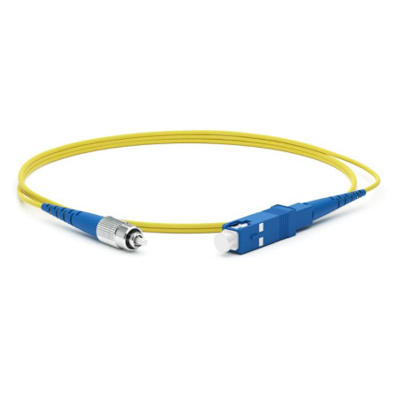 Патч-корд FC-S2-9-FC/UR-SC/UR-H-2M-LSZH-YL волоконно-оптический (шнур) SM 9/125 (OS2), FC/UPC-SC/UPC, 2.0 мм, simplex, LSZH, 2 м
