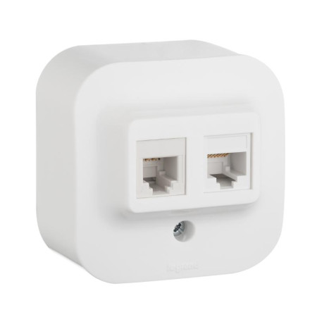Quteo Белый Роз RJ11+RJ45 кат5 UTP