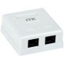 Настенная инф.розетка RJ-45, кат.6, 2-порта