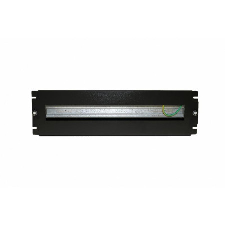 BPB19-PS-3U-RAL9005 Панель с DIN-рейкой с регулируемой глубиной установки, 19", 3U, 22 места, цвет черный (RAL 9005)