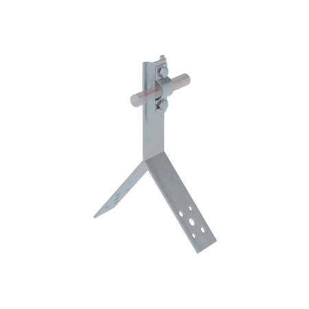 Коньковый держатель болтовой для прутка Ø 5-10 мм H80 мм INOX304