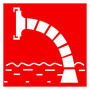 Знак F 07 "Пожарный водоисточник" 300х300 мм, ПВХ
