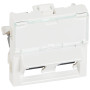 Розетка RJ 45 - Программа Mosaic - категория 5е - UTP 45° - 2 розетки RJ 45 - 2 модуля - белый - LCS²