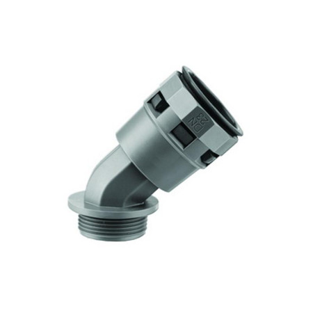 Муфта 45 грд. труба-коробка DN 48 мм. M50х1.5. полиамид. цвет чёрный