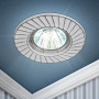 Светильник встраиваемый ST6 CH/WH штампованный MR16,12V/220V, 50W белый/хром