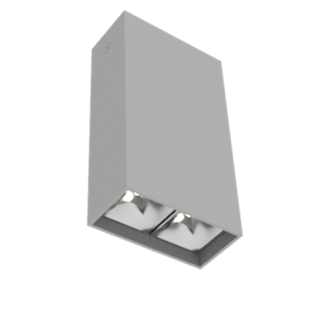 Светодиодный светильник DL-Box Reflect Multi 1x2 накладной 5 Вт 4000 К 80х40х150 мм RAL7045 серый муар DALI