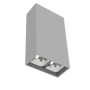 Светодиодный светильник DL-Box Reflect Multi 1x2 накладной 5 Вт 4000 К 80х40х150 мм RAL7045 серый муар DALI