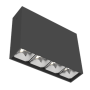 Светодиодный светильник DL-Box Reflect Multi 1x4 накладной 10 Вт 3000 К 150х40х115 мм RAL9005 черный муар