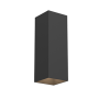 Cветильник светодиодный WL-Cube настенный 10W 3000K 80х80х230 мм угол 60° IP54 RAL9005 черный муар