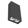 Светодиодный светильник DL-Box Reflect Multi 1x2 накладной 8 Вт 4000 К 80х40х150 мм RAL9005 черный муар DALI