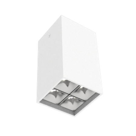 Светодиодный светильник DL-Box Reflect Multi 2x2 накладной 14 Вт 4000 К 80х80х150 мм RAL9003 белый муар