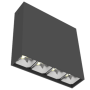 Светодиодный светильник DL-Box Reflect Multi 1x4 накладной 10 Вт 3000 К 150х40х150 мм RAL9005 черный муар DALI