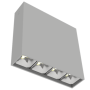Светодиодный светильник DL-Box Reflect Multi 1x4 накладной 14 Вт 4000 К 150х40х150 мм RAL7045 серый муар DALI