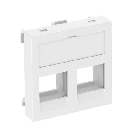 Корпус компьютерной розетки Modul45 тип С (прямой) 45x45 мм (белый) (DTG-02C RW1)