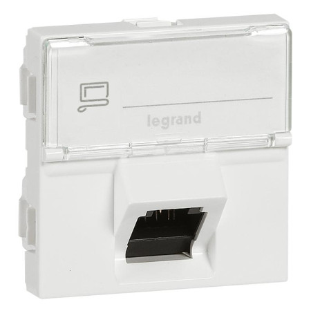 Mosaic RJ45 STP Cat. 6a 45° Белая