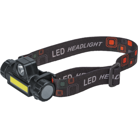 Фонарь налобный NPT-H25-ACCU 1CREE LED5Вт+1COB LED3Вт,Li-ion 1,2Ач