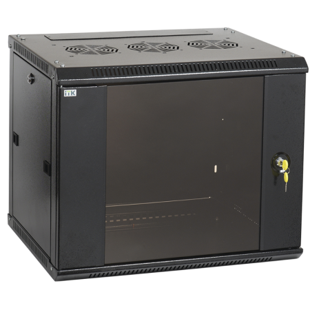 Шкаф LINEA W 12U 600x450 мм дверь стекло в сборе, RAL9005