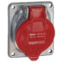 Встраиваемая розетка Hypra - IP 44 - 3К+Н+З - 16 А - металл