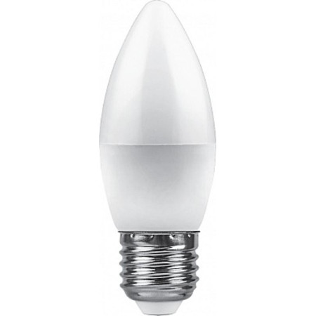 Лампа светодиодная LB-570 (9W) 230V E27 4000K свеча