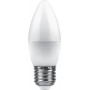 Лампа светодиодная LB-570 (9W) 230V E27 4000K свеча