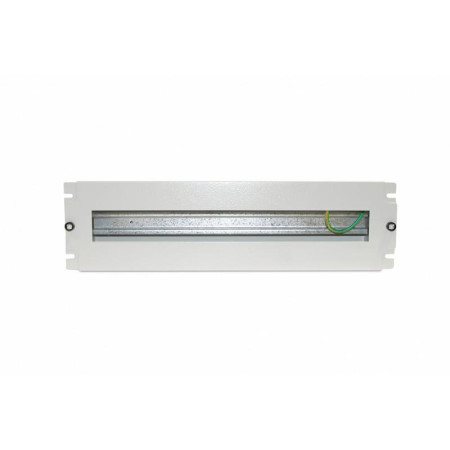 BPB19-PS-3U-RAL7035 Панель с DIN-рейкой с регулируемой глубиной установки, 19", 3U, 22 места, цвет серый (RAL 7035)