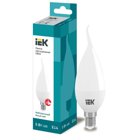 Лампа светодиодная LED 7Вт Е14 220В 3000К CB35 свеча на ветру