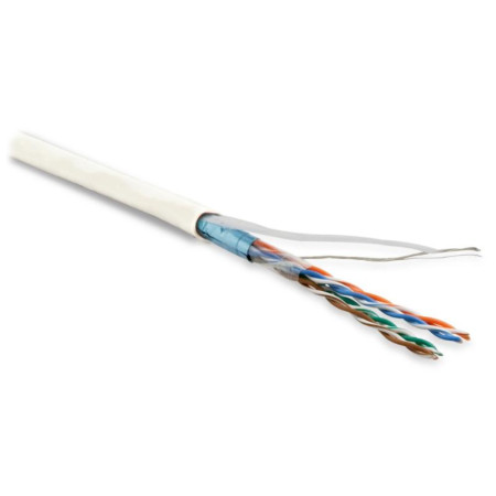 FUTP4-C5E-P26-IN-LSZH-WH-305 (305 м) Кабель витая пара, экранир. F/UTP, категория 5e, 4 пары(26 AWG), многожил. (patch), LSZH