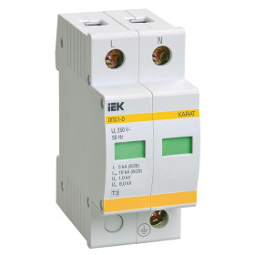 Ограничитель импульсного перенапряжения ОПС1-D 2Р In5kA Un230B Im10kA