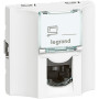 Mosaic RJ45 прох. Cat. 6а STP бел.